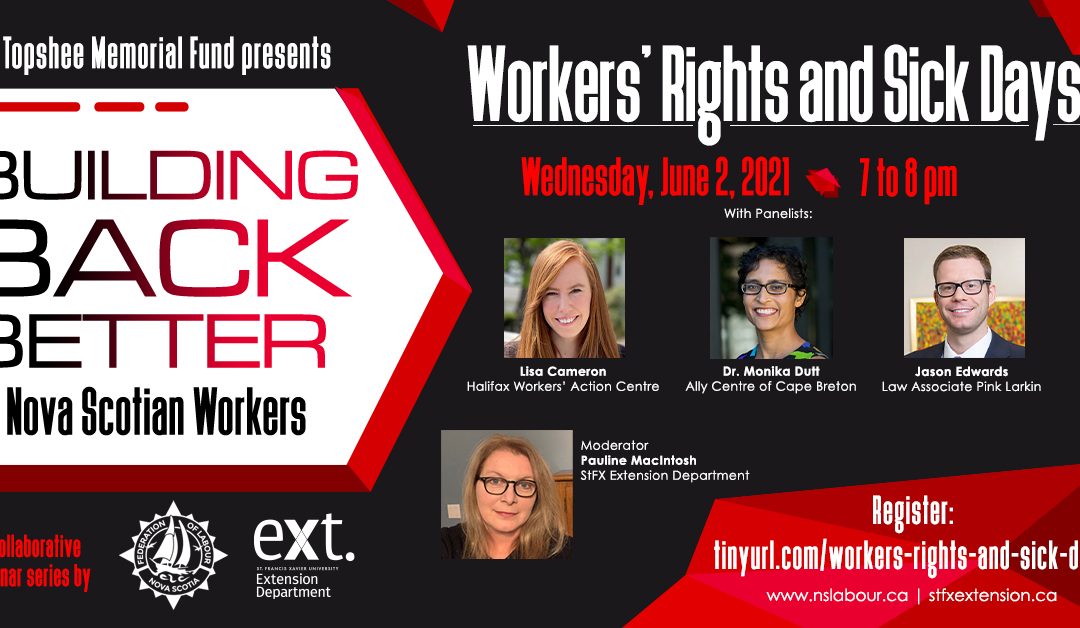 Webinar: Workers’ Rights and Sick Days in Nova Scotia